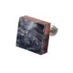 Handmade Dark Grey Wooden and Resin Square Dresser Knobs